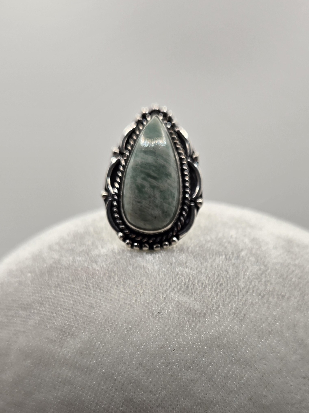Handmade Amazonite Statement Ring โ Size 7